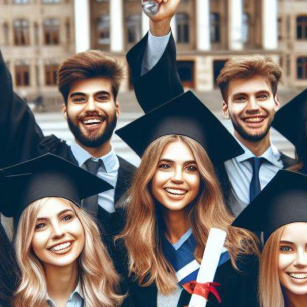 Une photo d’étudiants fraîchement diplômés d’un MBA dans une grande université américaine